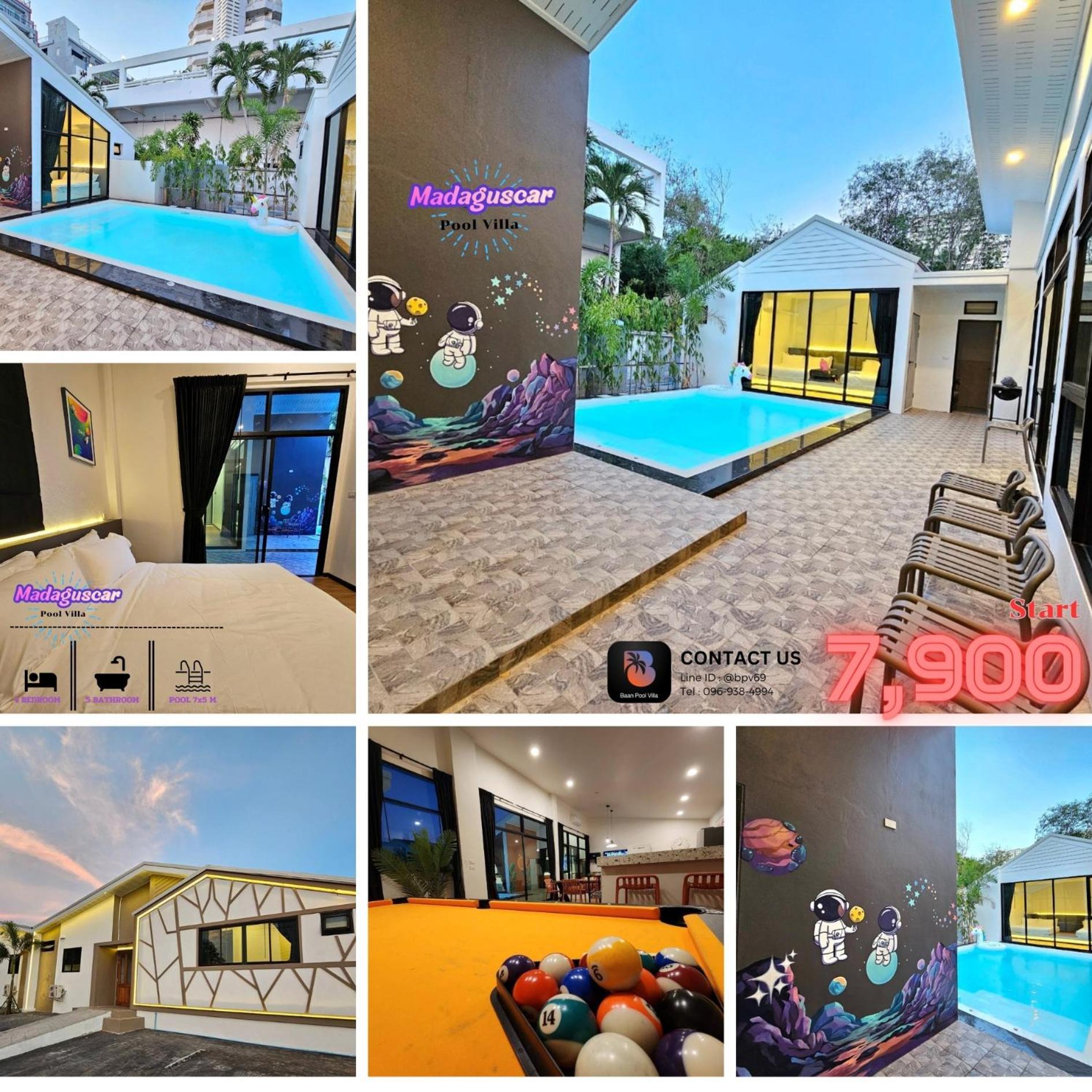 Madaguscar Private Pool Villa-Pattaya Jomtien Beach Esterno foto